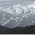 Vue de la chaîne du Mont-Blanc du plateau d'Assy