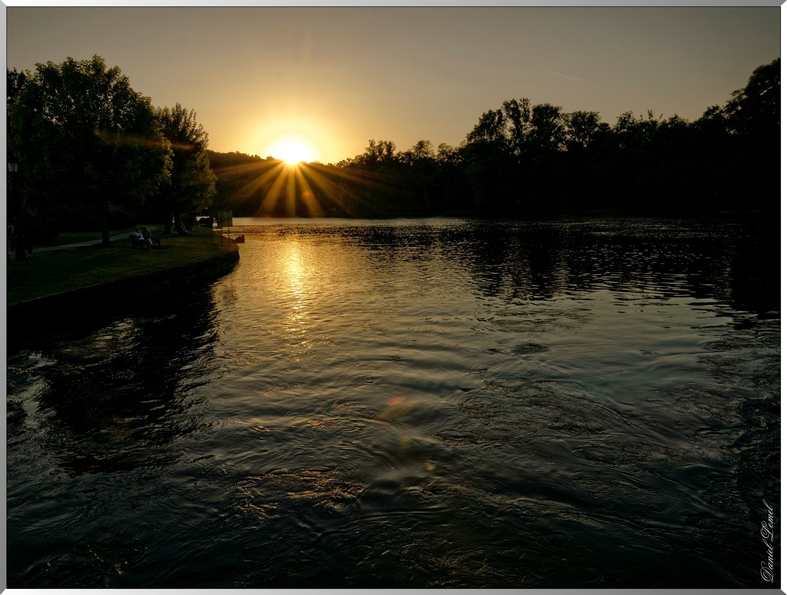 Coucher de soleil sur la Dordogne