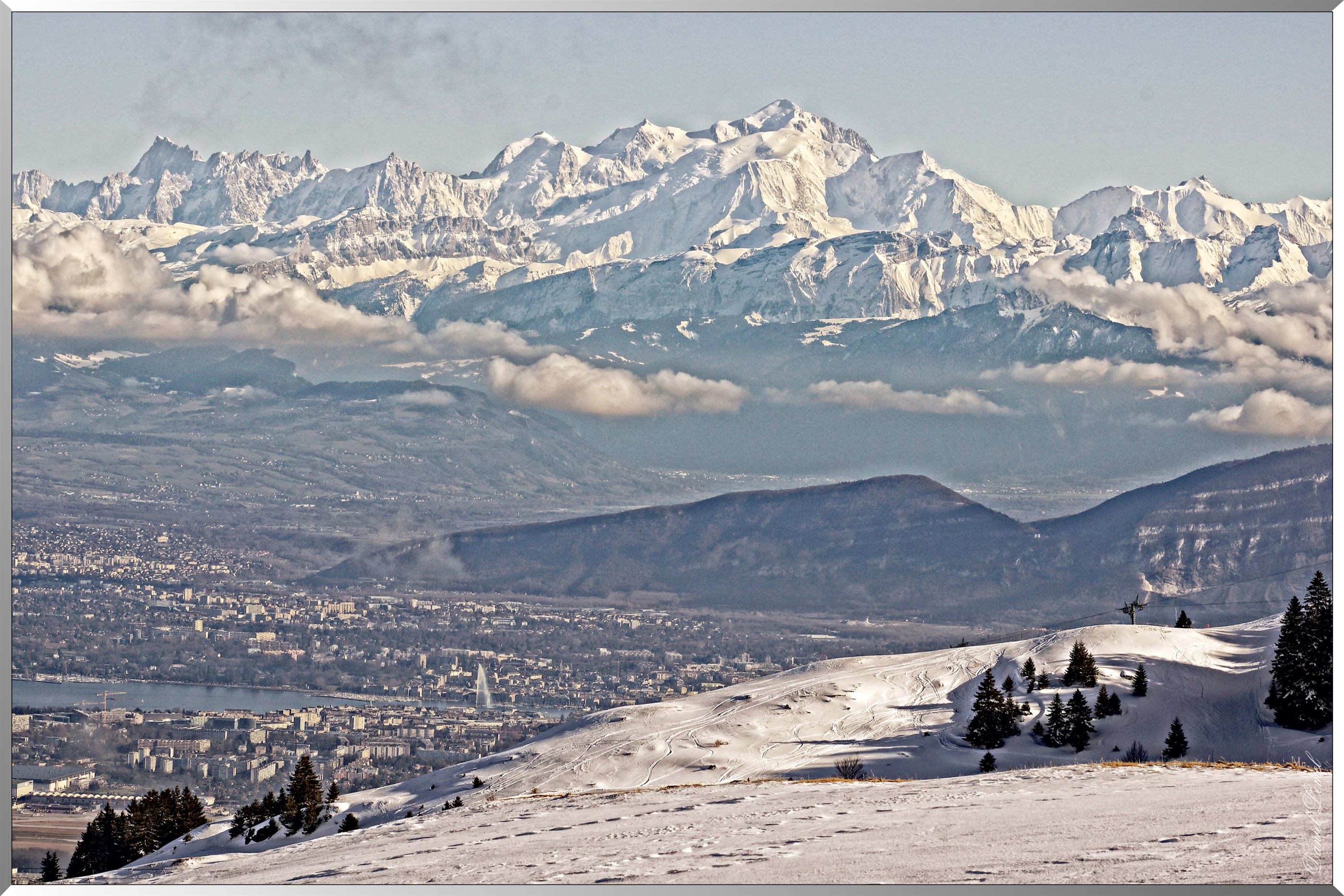 Lac Léman et son jet d'eau