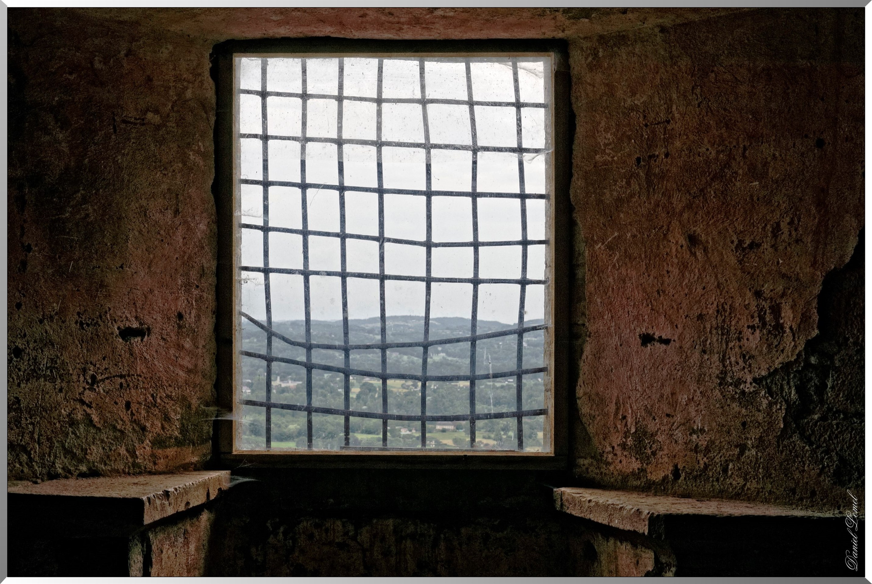Fenêtre grillagée