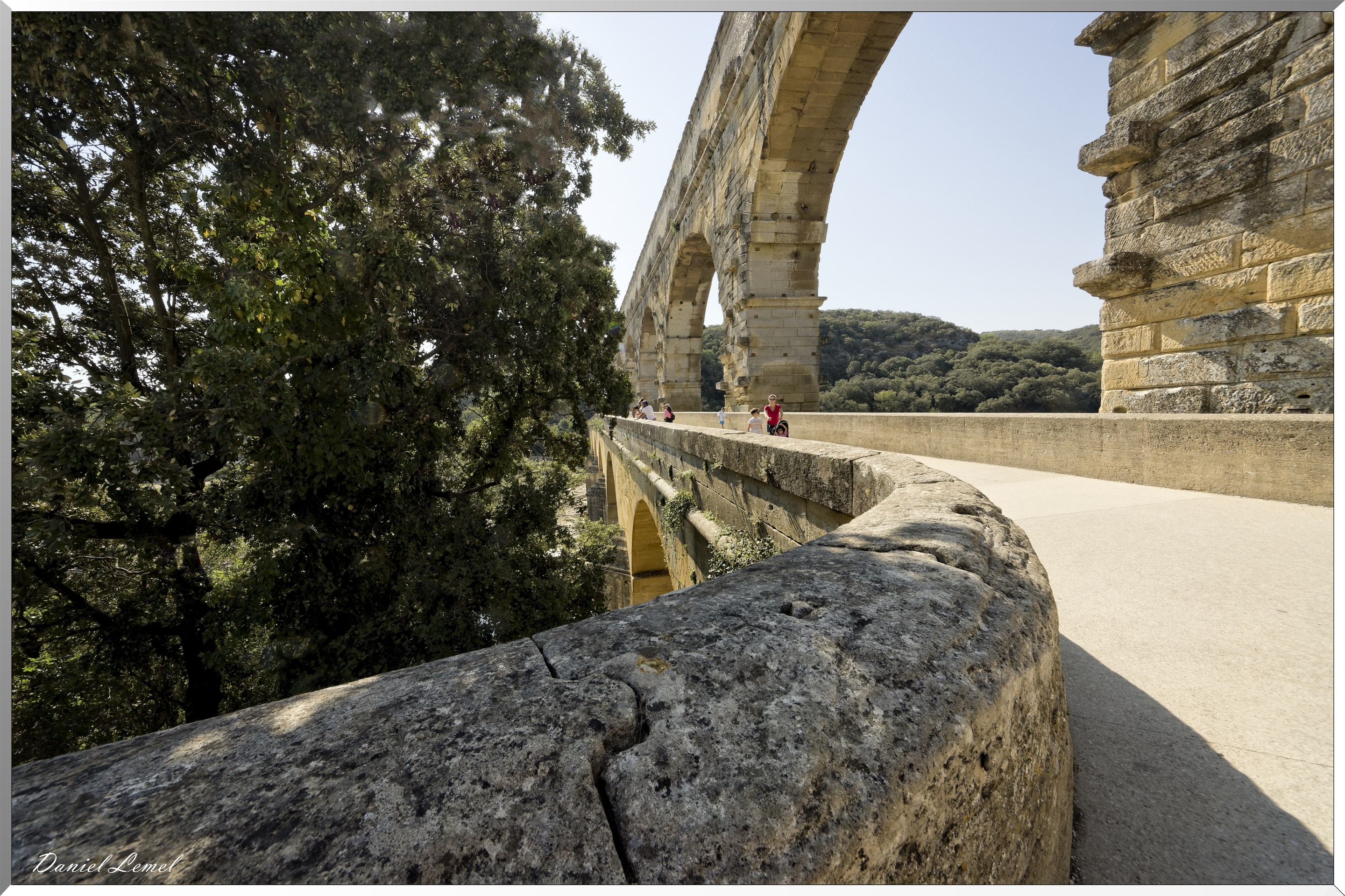Passage piétons du pont