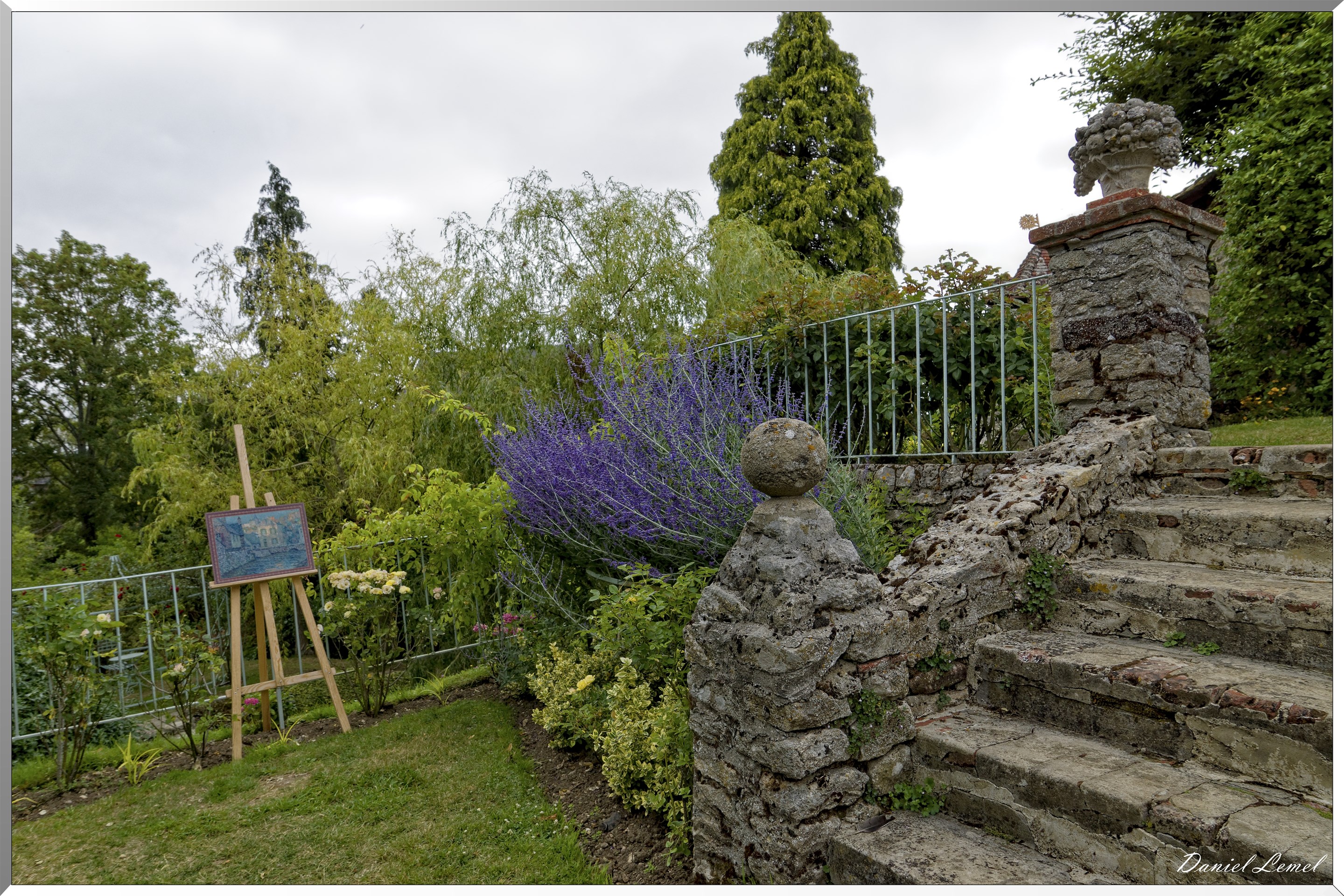 Le jardin jaune et bleu