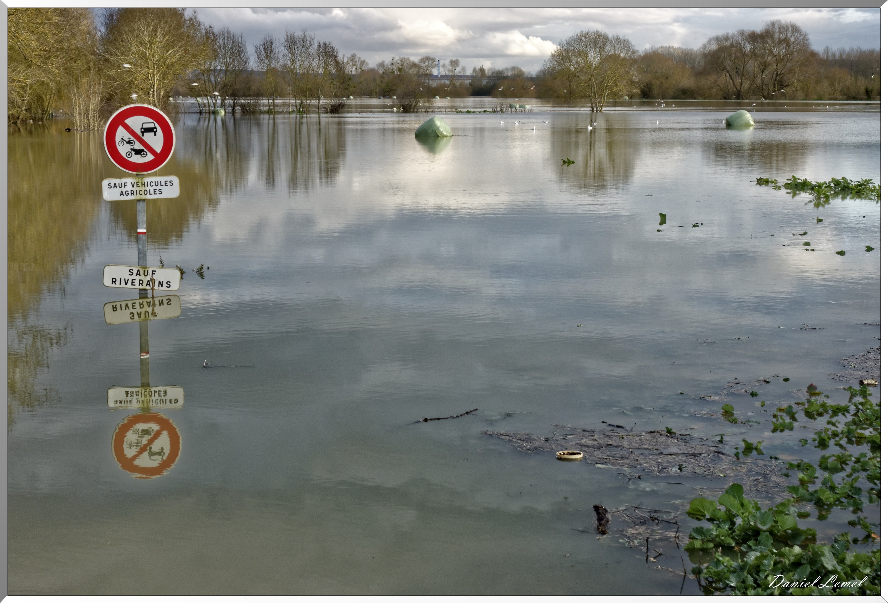Champs inondés à Courselles