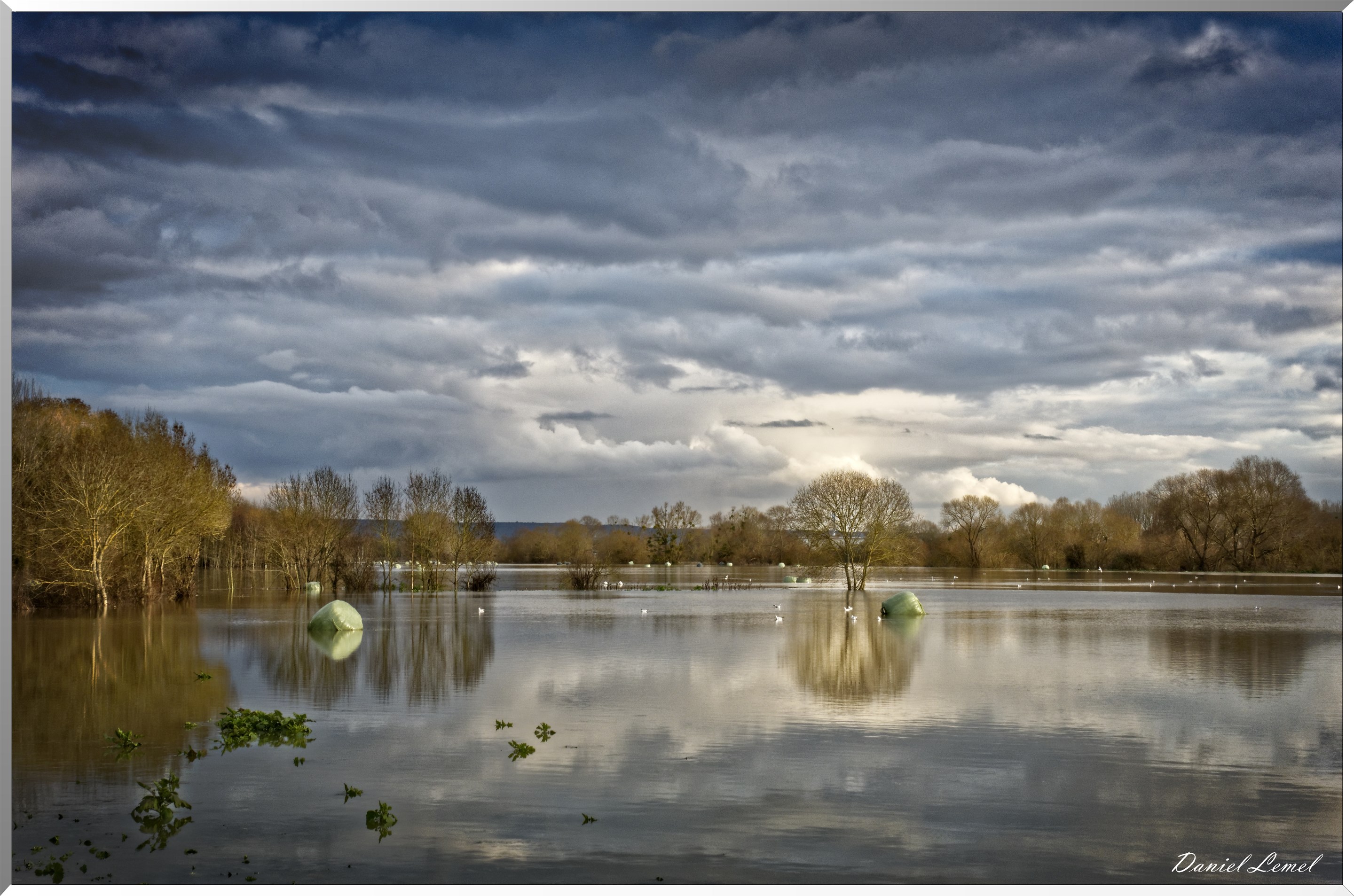 Champs inondés à Courselles
