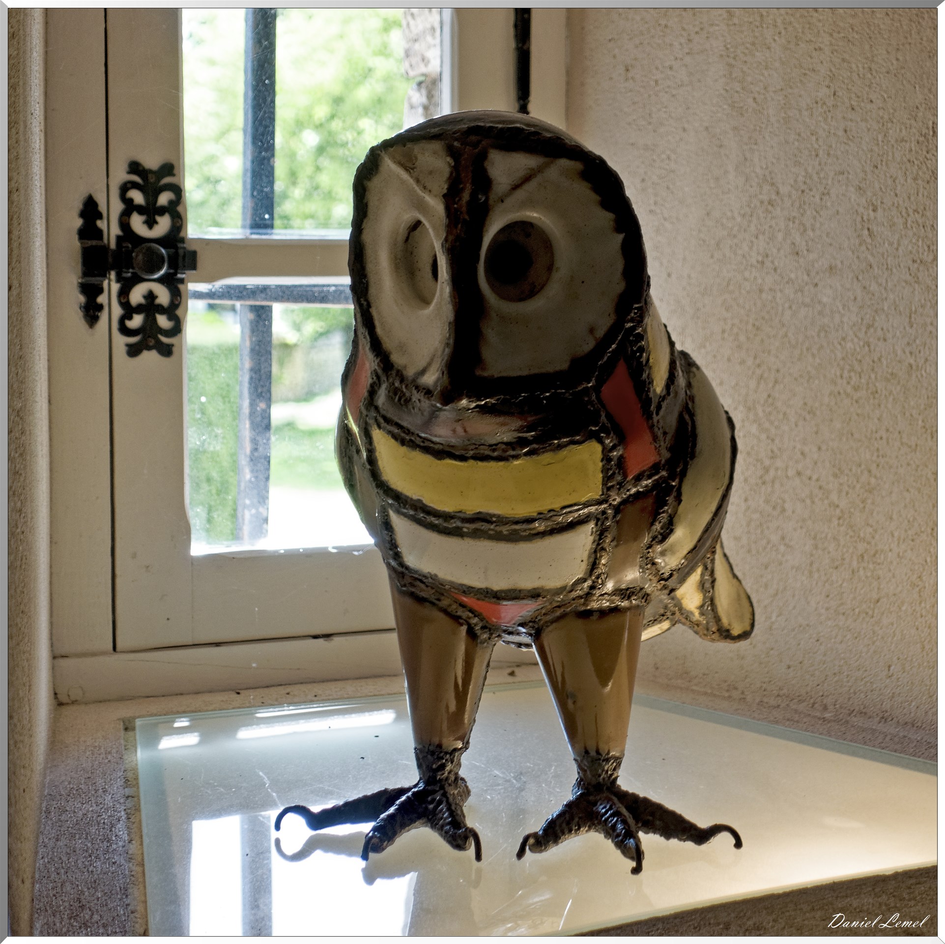 Tôle émaillée - "Chouette Laurette" - Bernard Melois - 2009