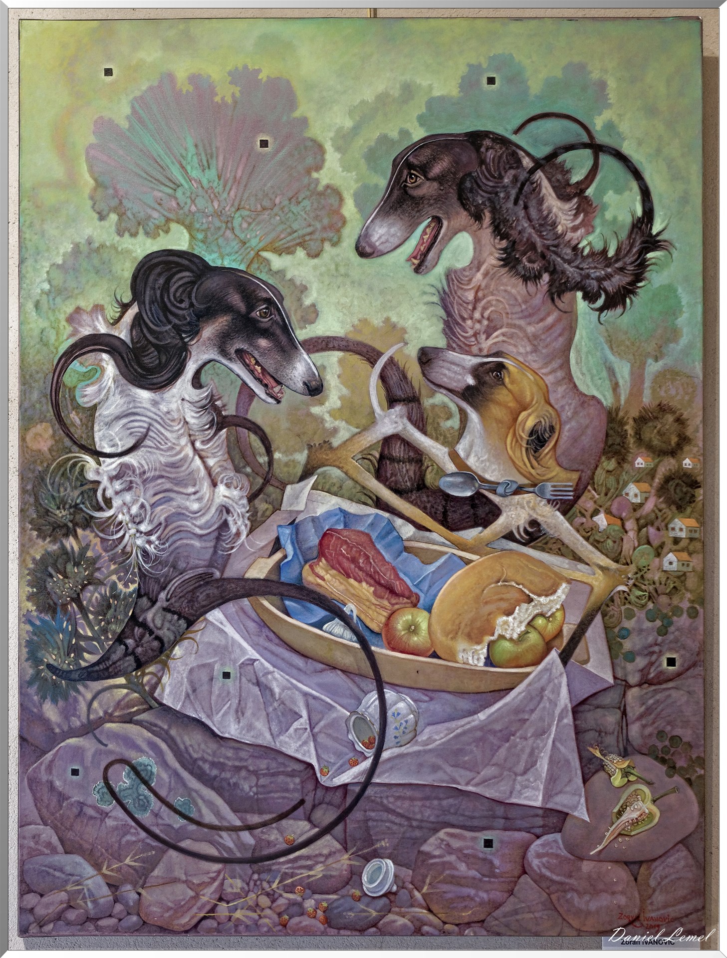 "Le Chien qui porte à son cou le dîner de son Maître - Livre VIII - Fable VII" - Zoran Ivanovic