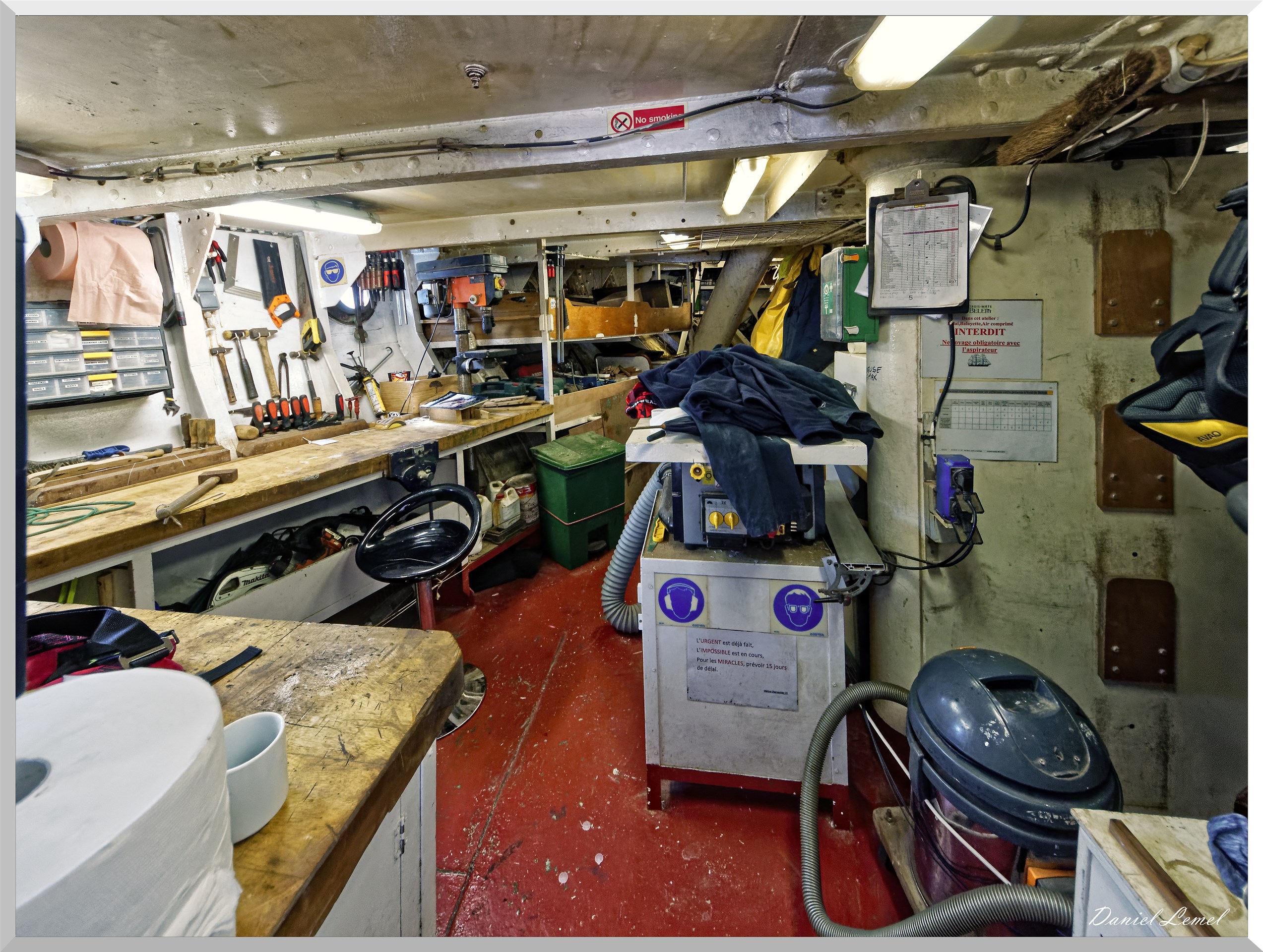 Le Belem - l'alelier du charpentier