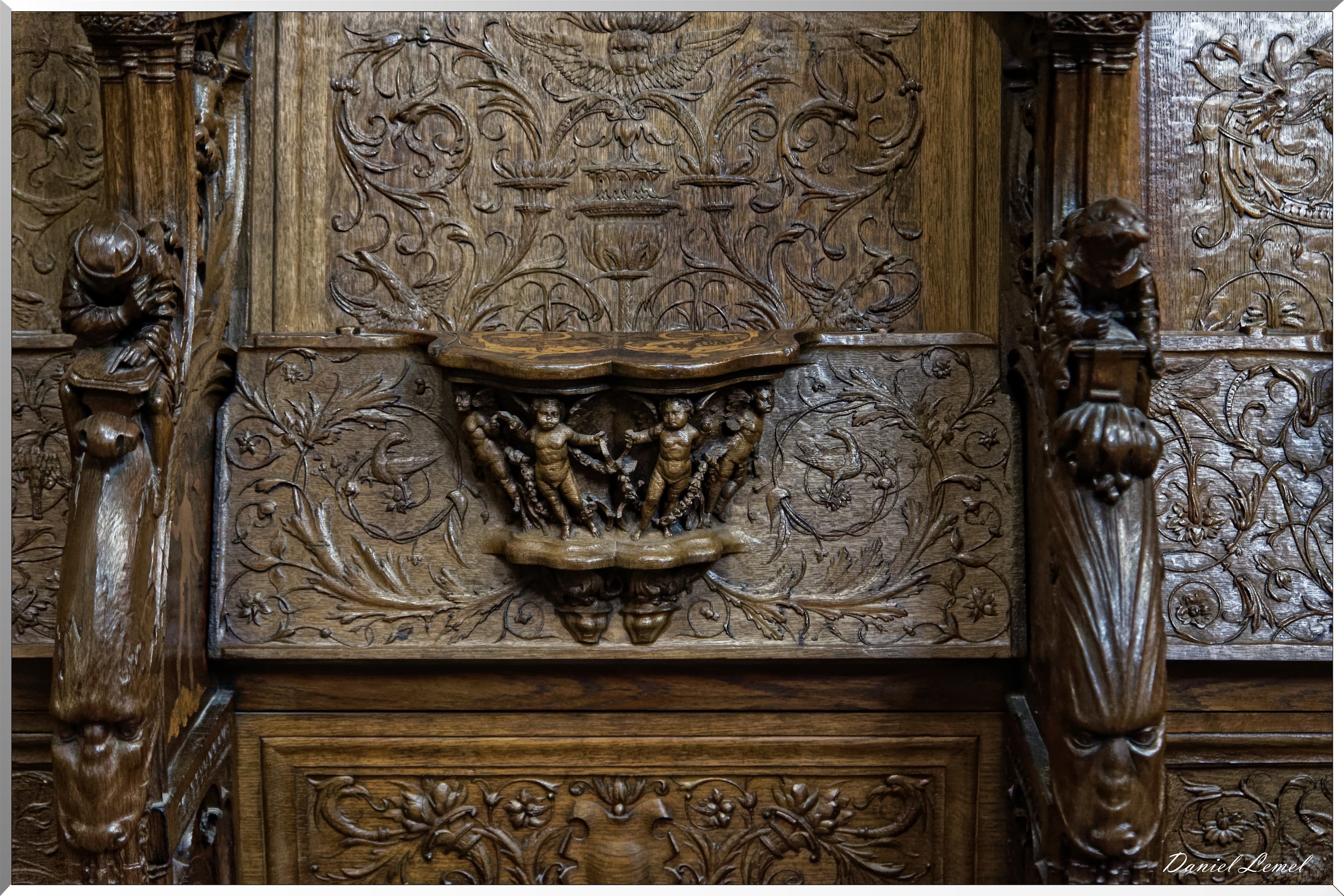 Détail des stalles de la chapelle du château de Gaillon