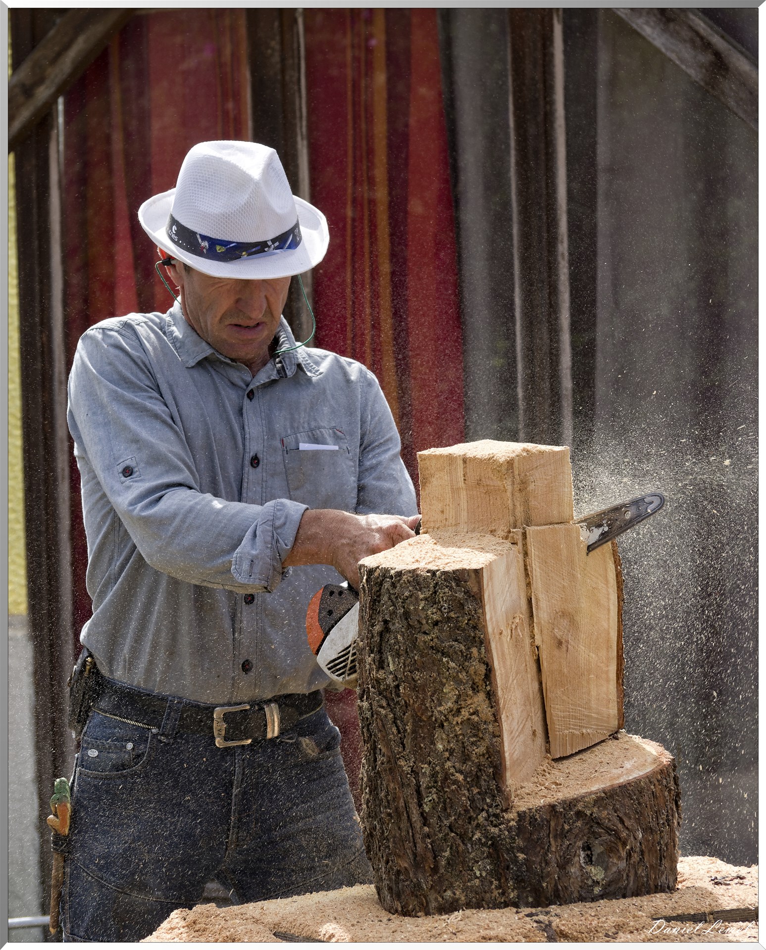 Sculpteur à la tronçonneuse
