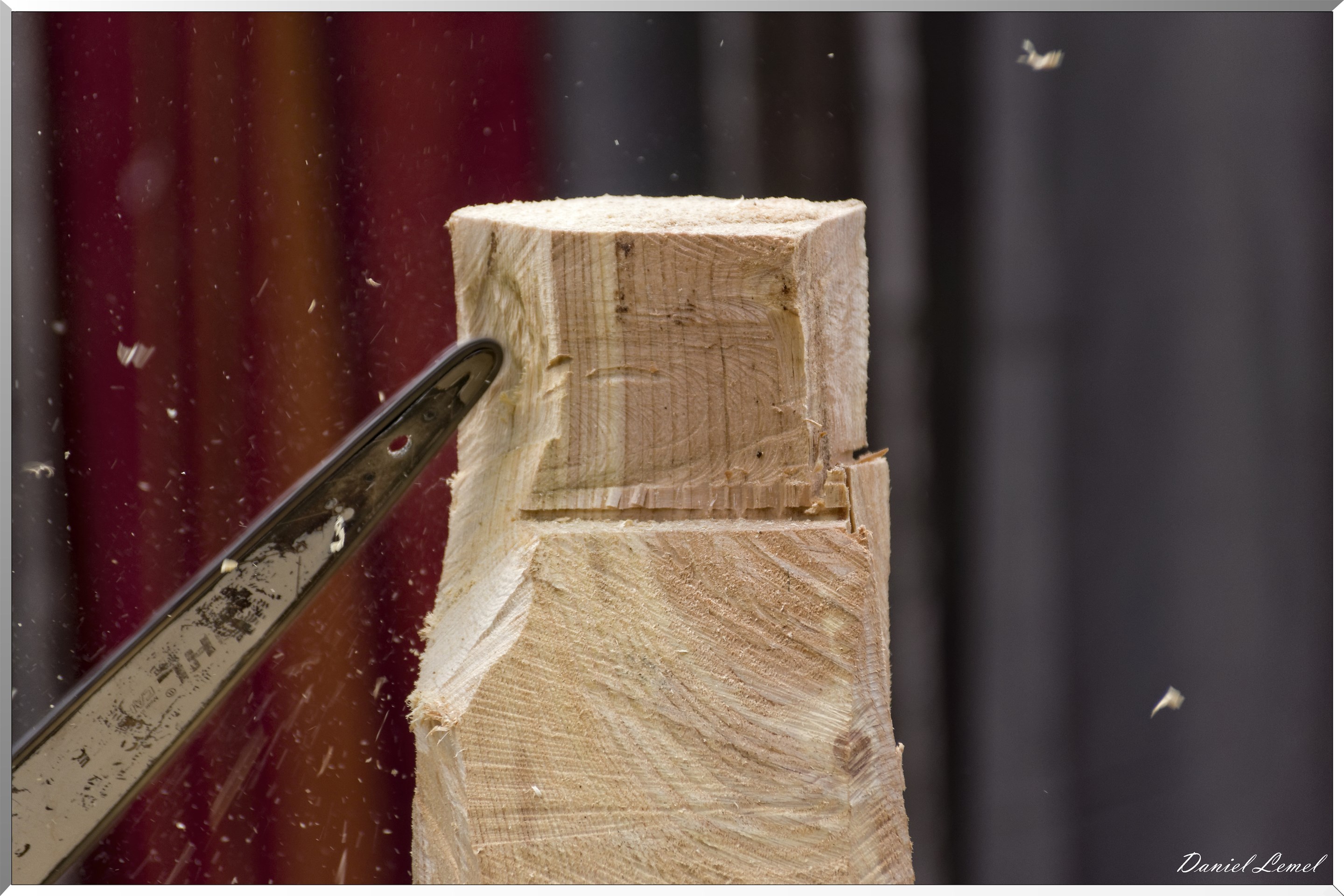 Sculpteur à la tronçonneuse