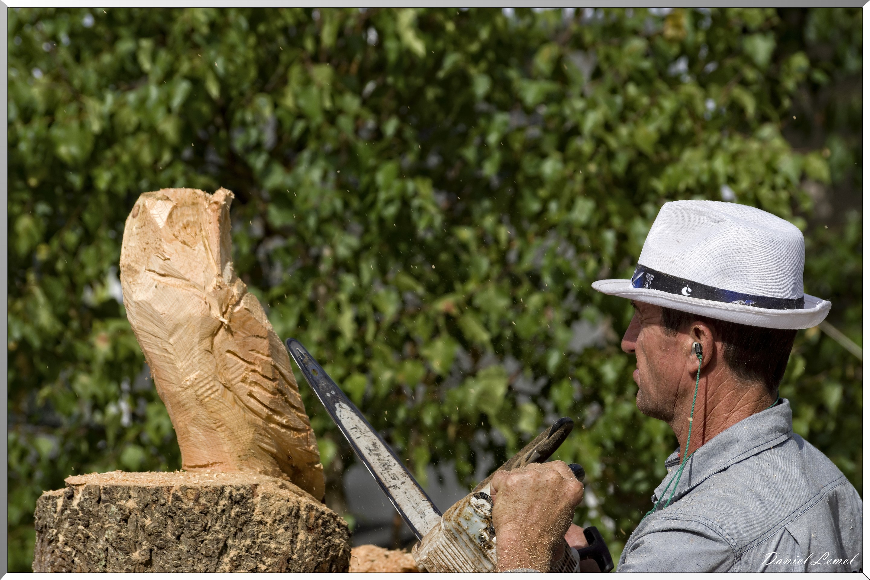 Sculpteur à la tronçonneuse