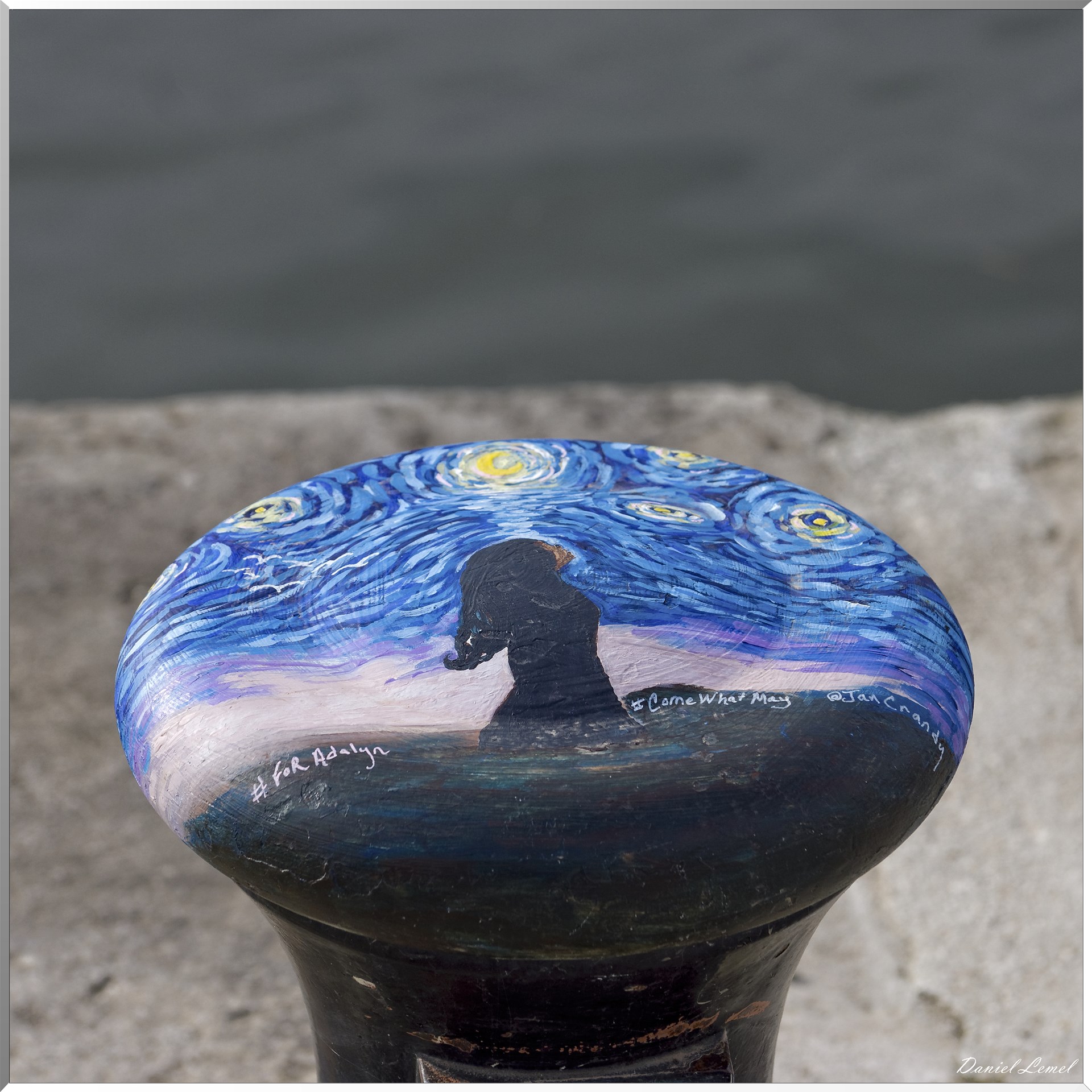 Bitte d’amarrage décorée