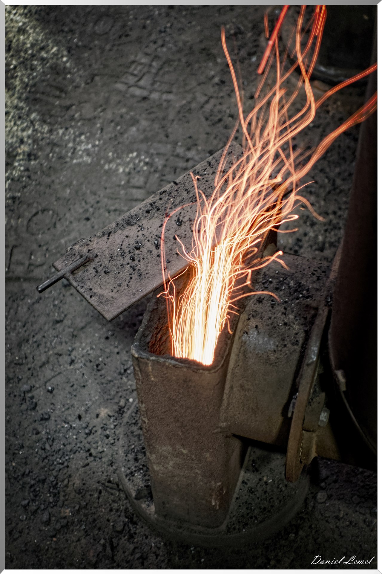 Etincelles sortants des buses