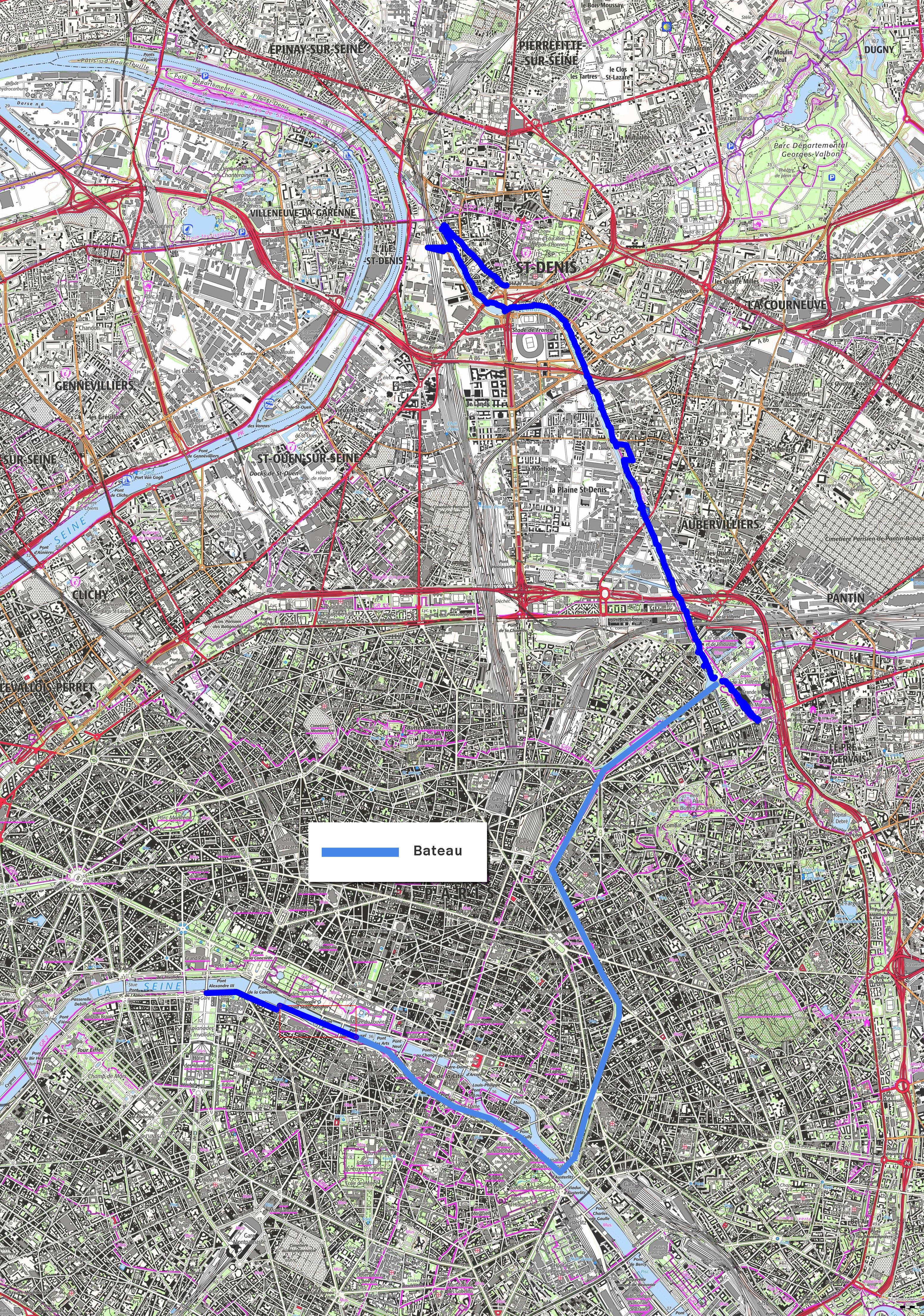 le canal St-Martin et la Seine