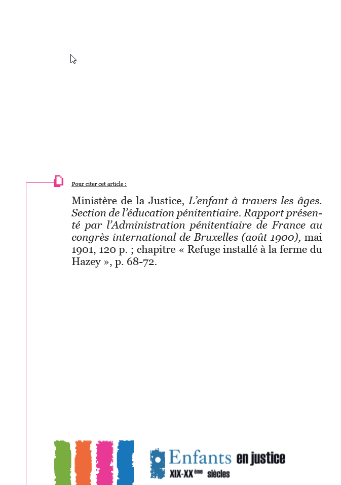 Refuge installé à la ferme du Hazey en 1901