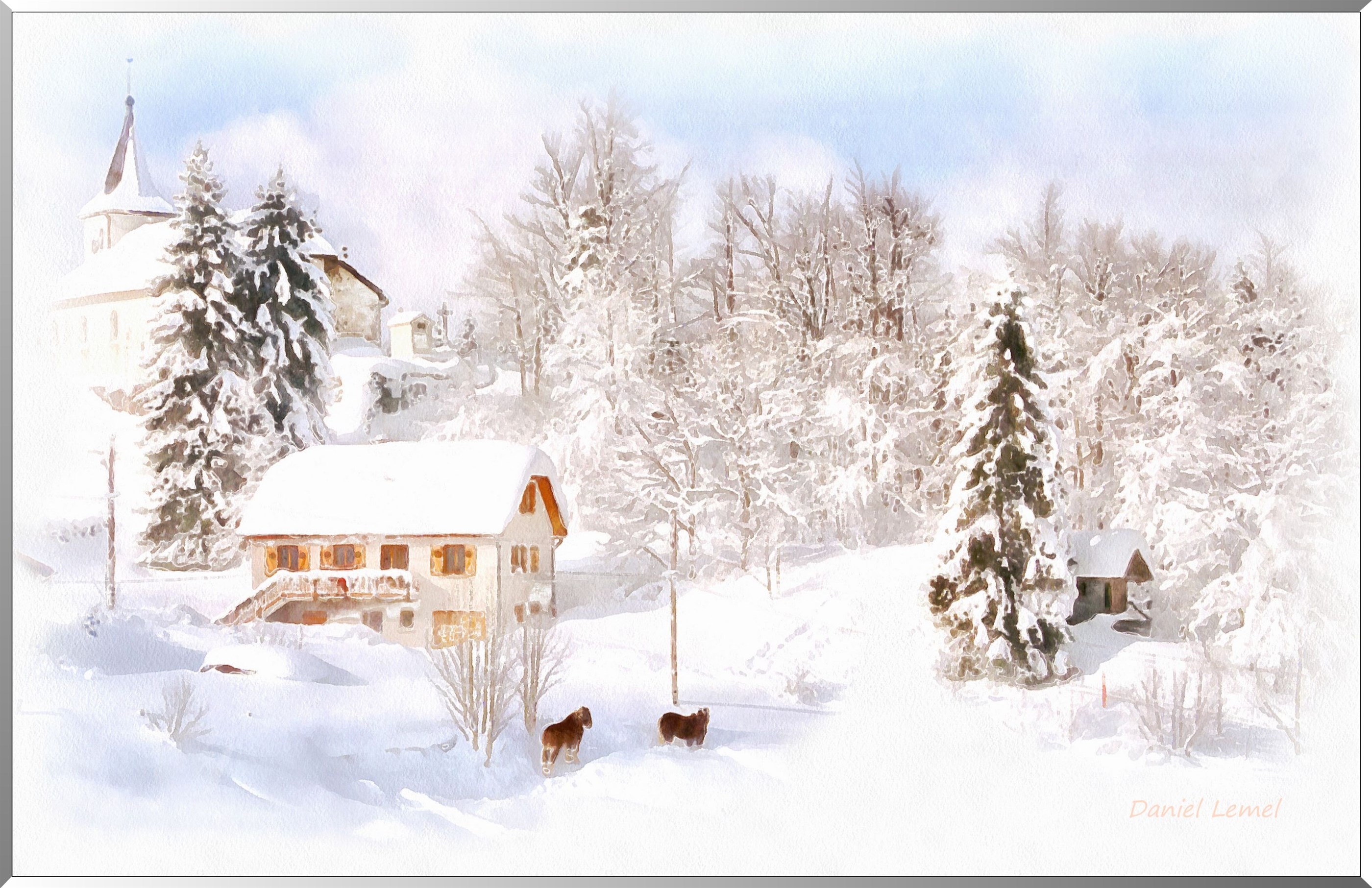 Prémanon sous la neige