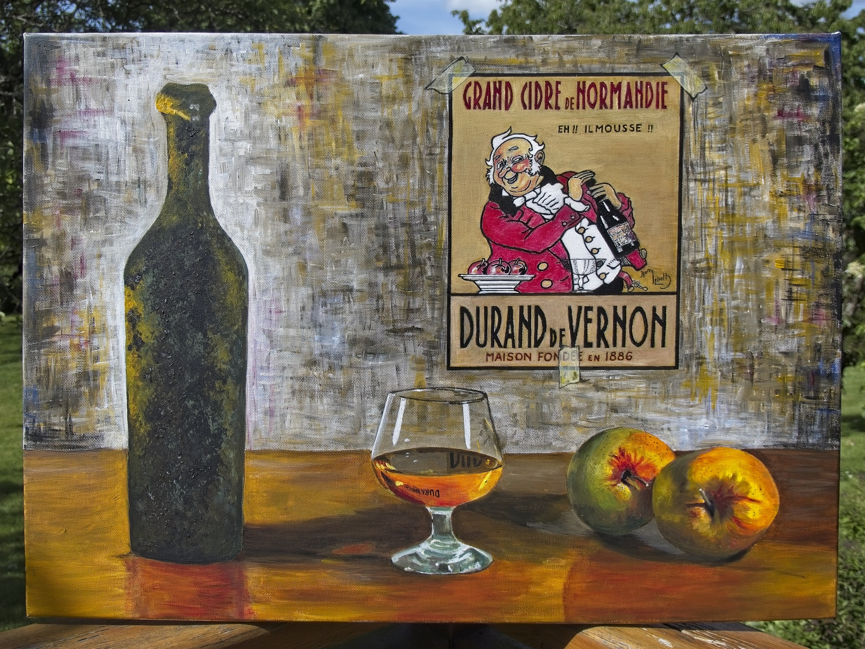 Nature morte -les pommes de normandie