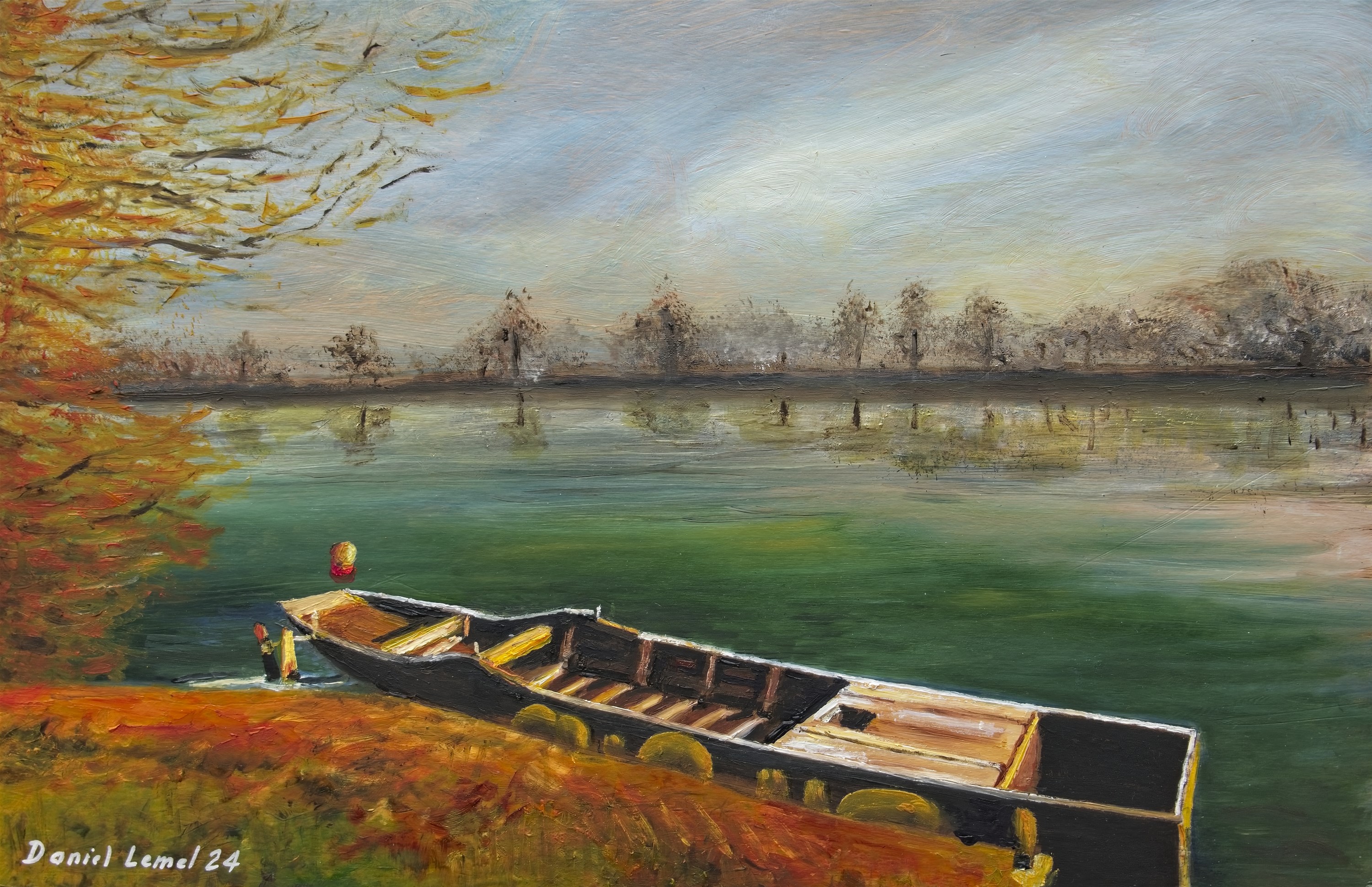 Barque sur la seine - Le Goulet - (Eure)