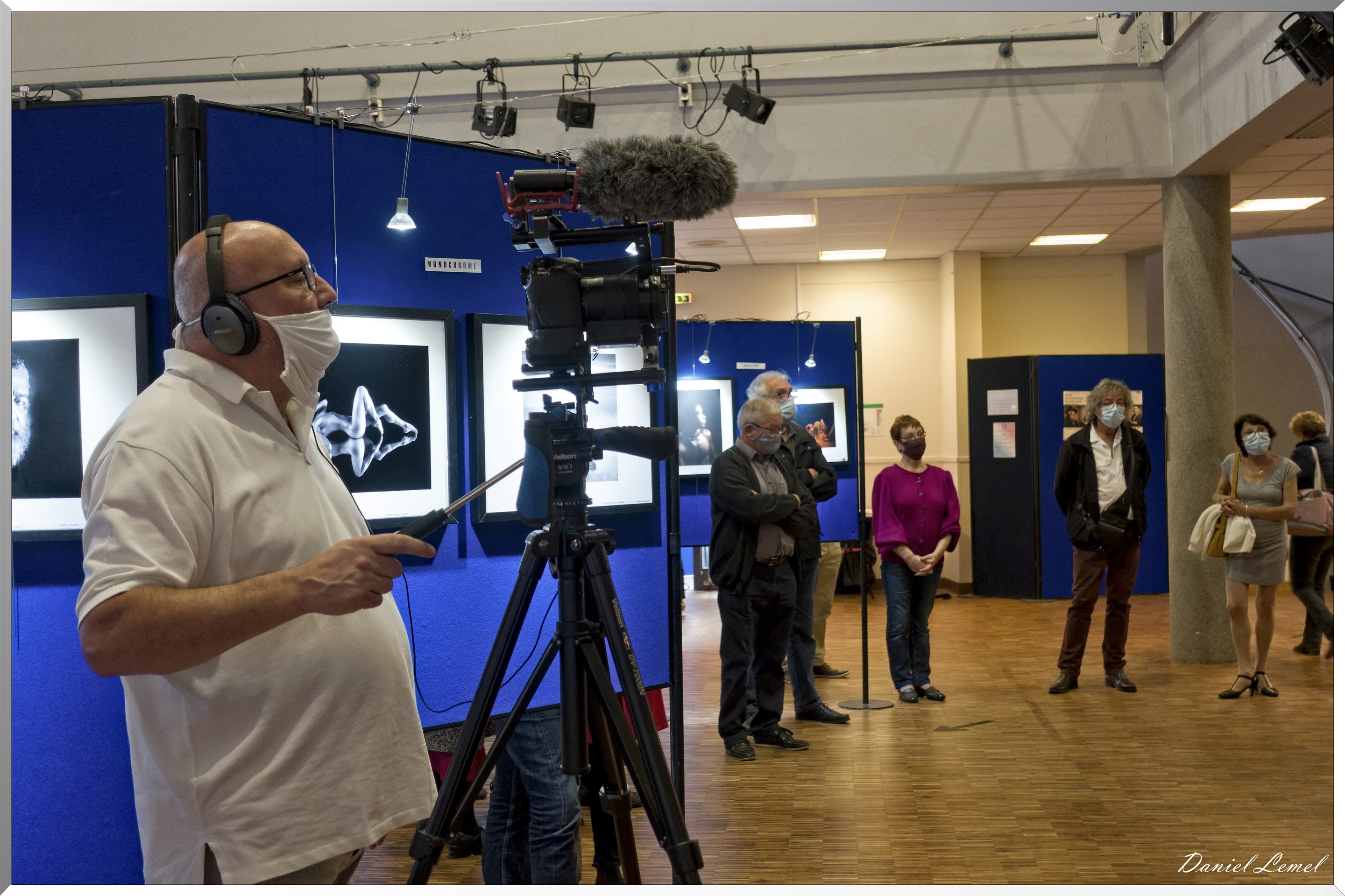 Pierre en plein tournage