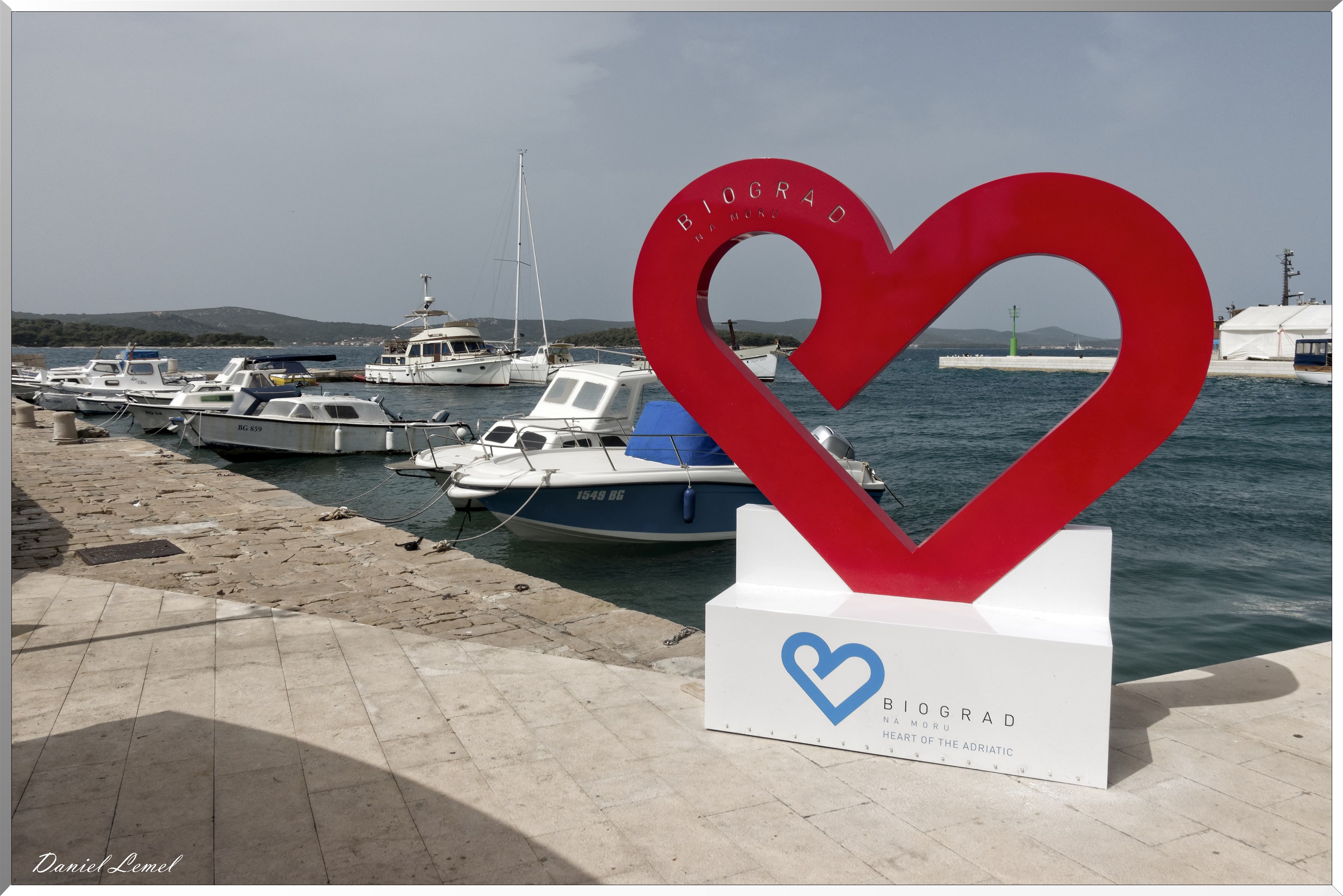 Symbole de l' île croate de Galešnjak, l'île en forme de cœur