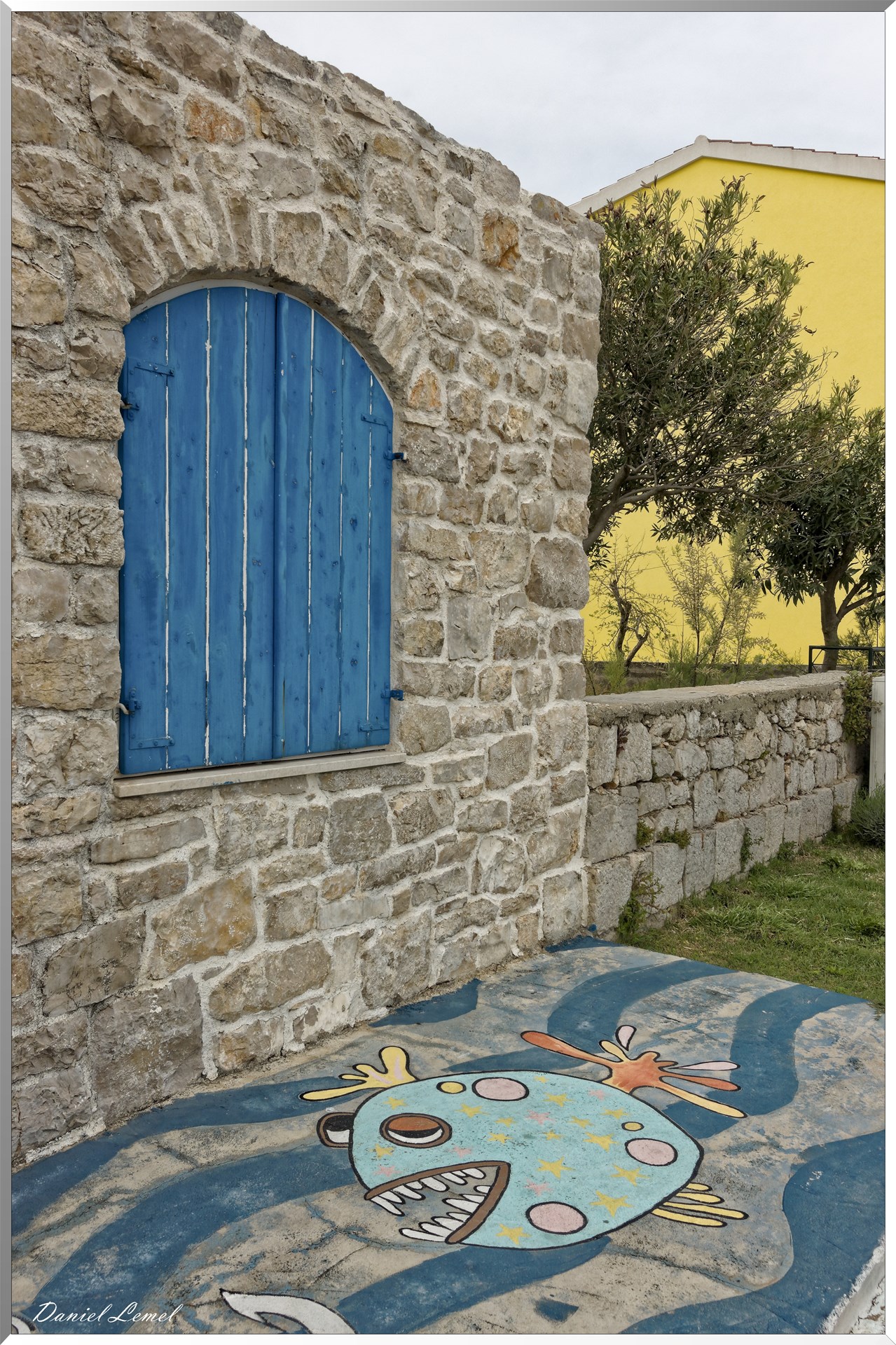 Fresque au sol