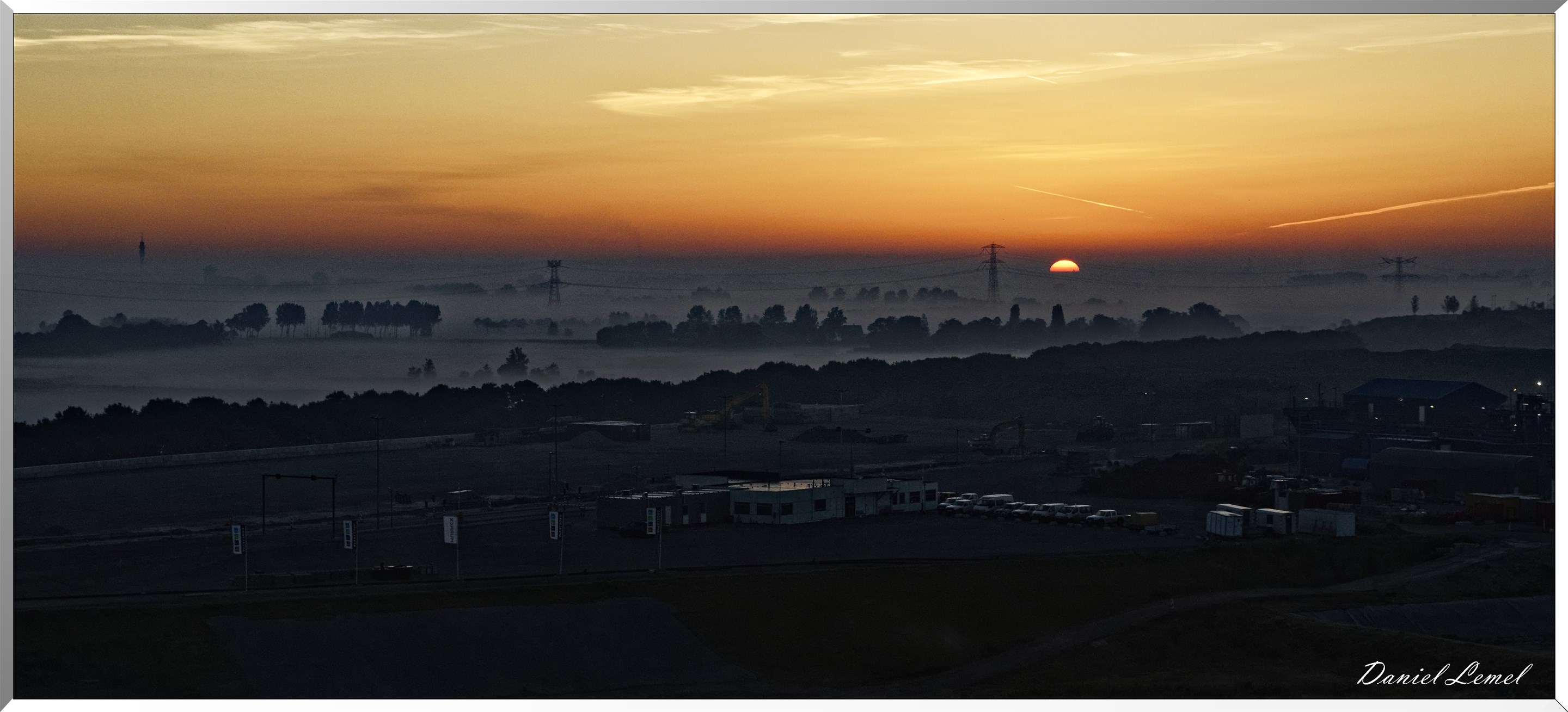 Lever de soleil sur le Noordzeekannal