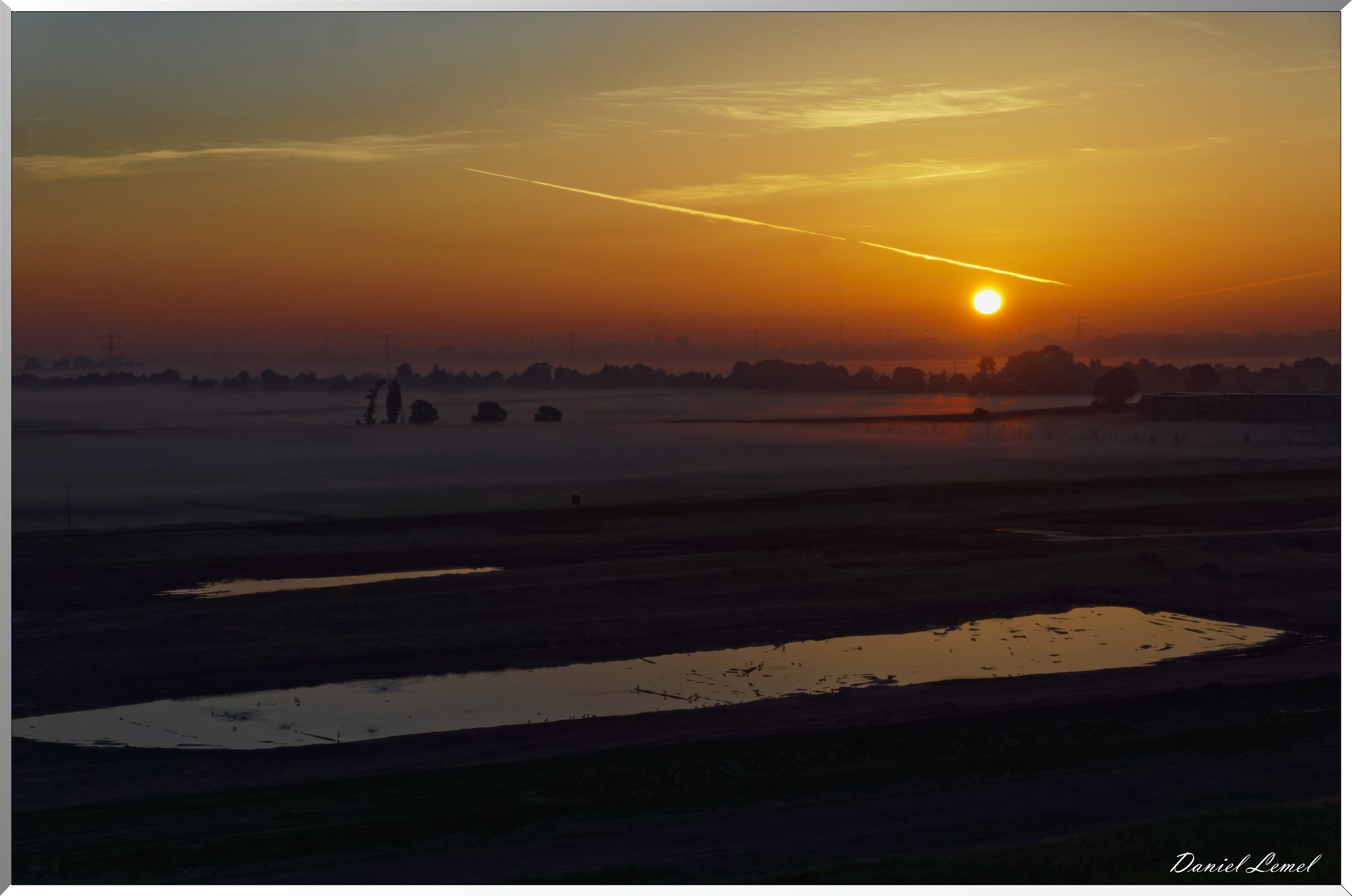 Lever de soleil sur le Noordzeekannal