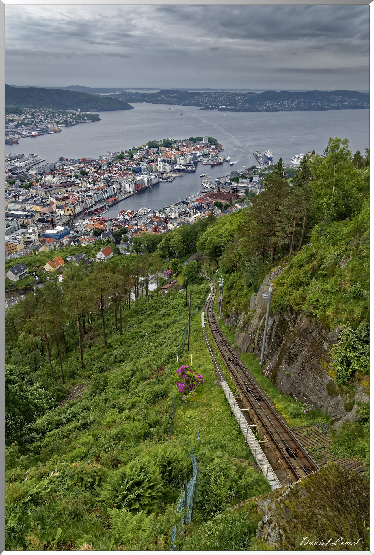 Vue de Bergen sur le Mont  Floyen